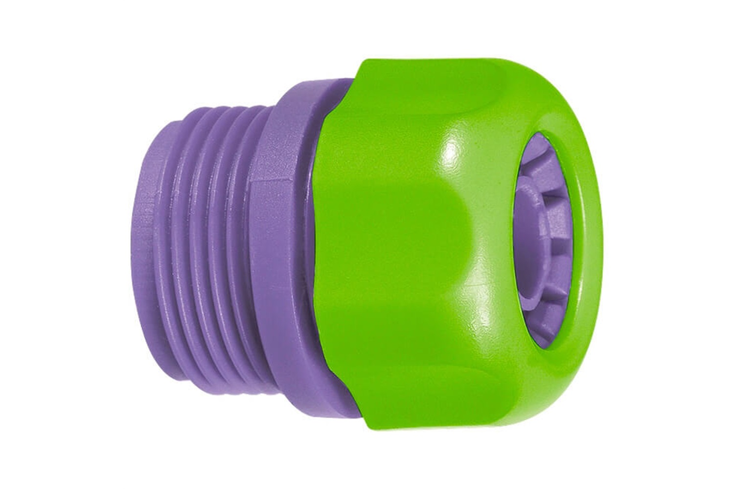 Conector Para Mangueira Com Rosca Externa Roxo E Verde Palisad C C