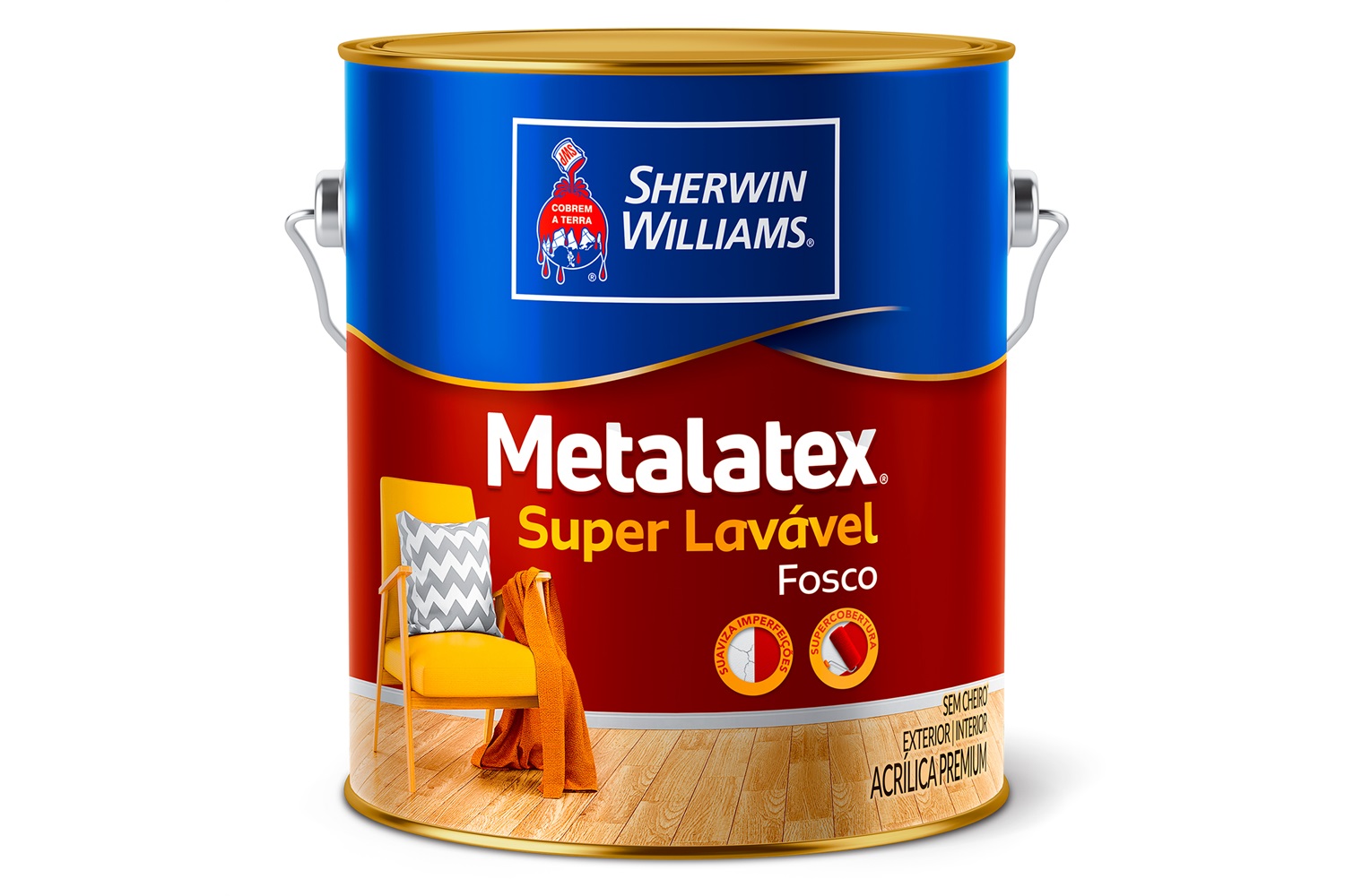 Tinta Acr Lica Fosca Premium Metalatex Super Lav Vel Concreto Litros Concreto Sherwin