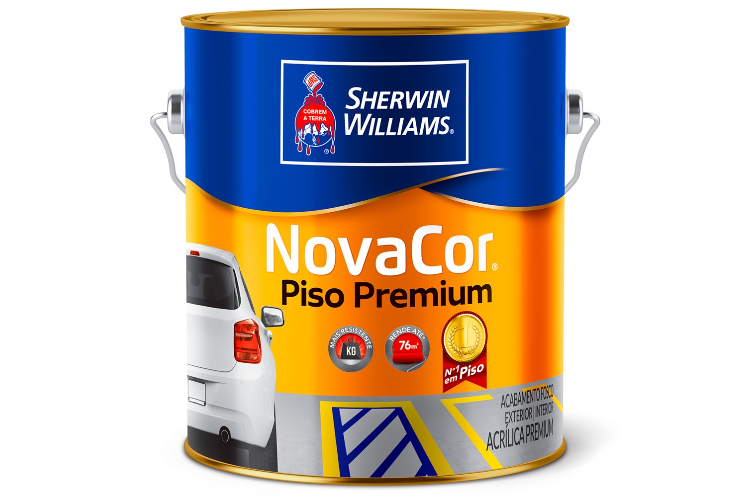 Tinta Acrílica Novacor Piso Mais Resistente Premium Concreto 3,6 Litros