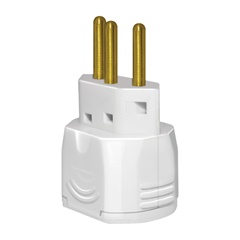 Adaptador para Tomada 2 Polos + Terra 10A Branco