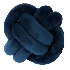 Almofada em Poliéster Nó Escandinavo 20cm Azul Marinho