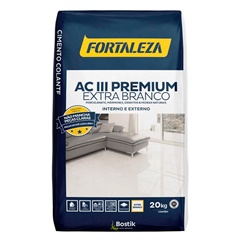 Argamassa Aciii Premium Extra Branco 20kg - Fortaleza 