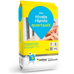 Argamassa Autonivelante Nivela Rápido Cinza 20kg - Quartzolit 