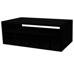 Armário Aéreo em Mdf para Geladeira Fit 29,7x80cm Preto - Bumi Móveis