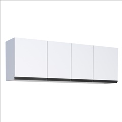 Armário Aéreo para Cozinha em Aço Gaia 56,5x176,5cm Branco - Cozimax