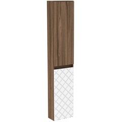 Armário Lateral para Banheiro em Mdf Mônaco 150x30cm Terracota E Branco - Darabas Agardi