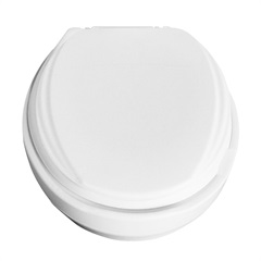 Assento Plástico Elevado Almofadado 13,5cm com Tampa Branco - Mebuki