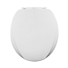 Assento Plástico Oval Almofadado Light Plus Perfumado Branco - Mebuki