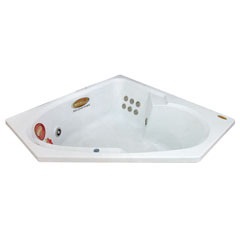 Banheira de Hidromassagem com 9 Jatos E Aquecedor Bionda Young P1 152x152cm Branca - Jacuzzi