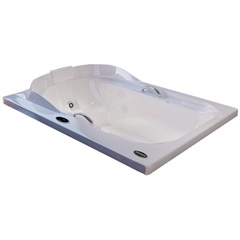 Banheira Retangular com Aquecedor 4 Jatos Regina 160x90cm Branca - Jacuzzi