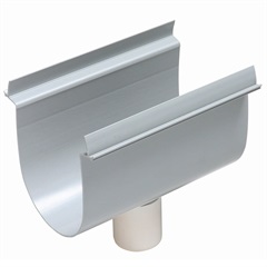 Bocal para Calha de Piso com Saída Inferior 130x50mm Cinza