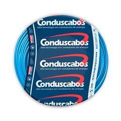 Cabo Flexível Condusflex 10,0mm 450/750v 70° C Nbr 13248 com 100 Metros Azul Claro - Conduscabos