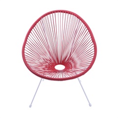 Cadeira Acapulco Cordas em Pvc Vermelho 85cm - Ór Design