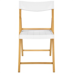 Cadeira Dobrável sem Braço em Madeira Tauarí 78,1x42,1x53,7cm Branca - Tramontina 