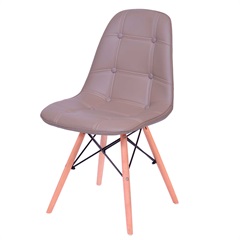 Cadeira Eames Botonê com Base em Madeira 43x44cm Fendi - Ór Design