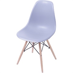 Cadeira Eames com Base em Madeira 46x46,5cm Cinza - Ór Design