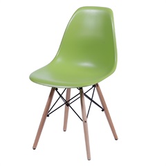Cadeira Eames com Base em Madeira 46x46,5cm Verde - Ór Design