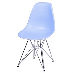 Cadeira Eames com Base em Metal 46x46,5cm Azul Clara - Ór Design