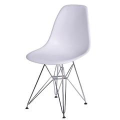 Cadeira Eames com Base em Metal 46x46,5cm Branca - Ór Design