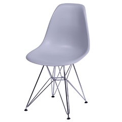 Cadeira Eames com Base em Metal 46x46,5cm Cinza - Ór Design