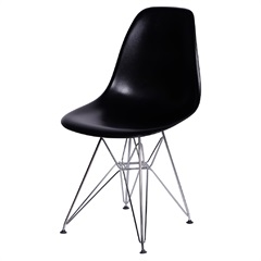 Cadeira Eames com Base em Metal 46x46,5cm Preta - Ór Design