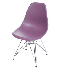 Cadeira Eames com Base em Metal 46x46,5cm Roxa - Ór Design