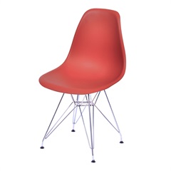 Cadeira Eames com Base em Metal 46x46,5cm Telha - Ór Design