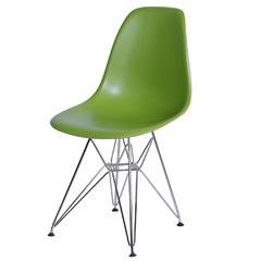 Cadeira Eames com Base em Metal 46x46,5cm Verde - Ór Design