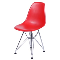 Cadeira Eames com Base em Metal 46x46,5cm Vermelha - Ór Design