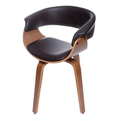 Cadeira Elba Madeirada Revestimento Café 78cm - Ór Design