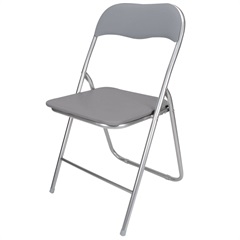 Cadeira em Aço Dobrável 44x90cm Cinza - Casanova