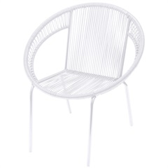 Cadeira em Aço E Pvc Cancun Branca - Ór Design