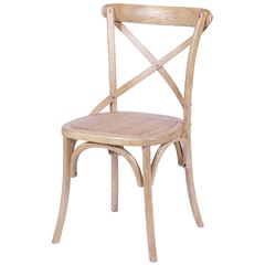 Cadeira em Madeira Cross 48x55cm Bege Clara