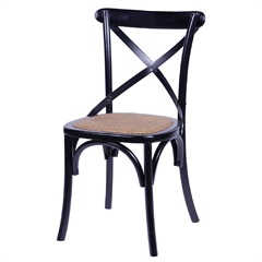 Cadeira em Madeira Cross 48x55cm Preta - Ór Design