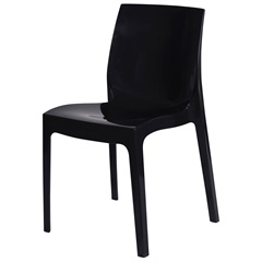 Cadeira em Polipropileno Ice Preta - Ór Design