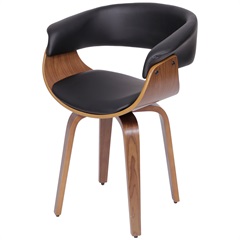Cadeira Estofada em Madeira Charles Preta - Ór Design