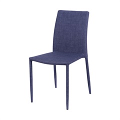 Cadeira Glam Linho Revestimento Jeans Estrutura de Metal 90,5cm - Ór Design