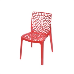Cadeira Gruvyer em Pp Vermelho 80,5cm - Ór Design