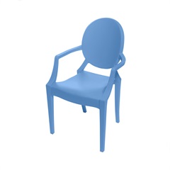 Cadeira Invisible Kids Pp Azul com Braço 63cm - Ór Design