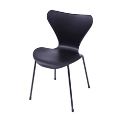 Cadeira Jacobsen Pp Preta com Base de Metal 80cm - Ór Design