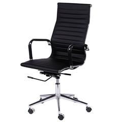 Cadeira para Escritório com Base Giratória Eames 114x61cm Preta - Ór Design