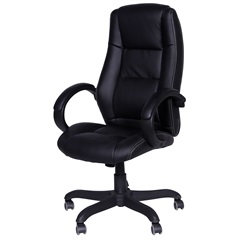 Cadeira para Escritório com Base Giratória Office Executiva 116,5x65cm Preta - Ór Design