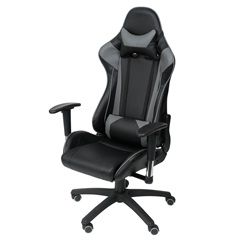 Cadeira para Escritório com Base Giratória Office Gamer 85x32cm Preta E Cinza - Ór Design