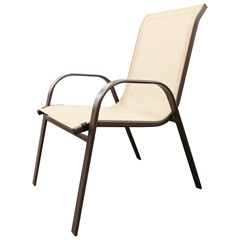 Cadeira para Jardim em Aço 92x54cm Off White - Importado