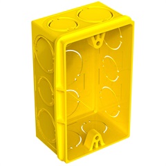 Caixa de Luz Retangular em Pvc Flex 4x2" Amarela - Tigre     