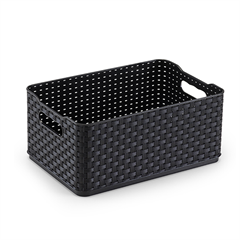 Caixa Organizadora em Rattan nº1 Preto 520ml Preto