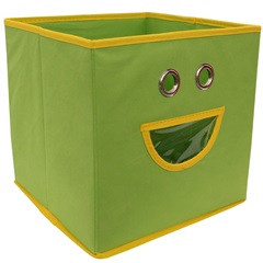 Caixa Organizadora em Tnt Smile 28x28cm Verde - Casanova