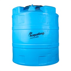 Cisterna em Polietileno sem Acessório 3.000 Litros Azul Claro - Acqualimp