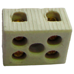 Conector de Porcelana Bip 10mm 1peça Branco - Metropac