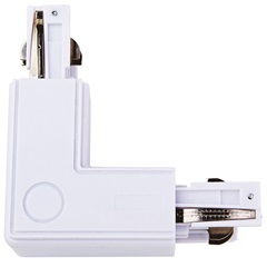 Conector para Trilho Elétrico Tipo L com 4 Fases Branco - Bronzearte 